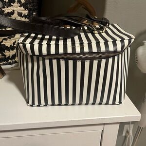 Henri Bendel Train Case Centennial Striped RARE